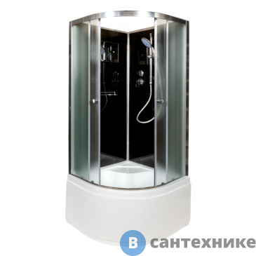 картинка Душевая кабина Deto B90 black (90х90х208 см)