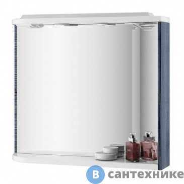 картинка Зеркало Ravak M 780 P оникс/белая с полкой (X000000315)
