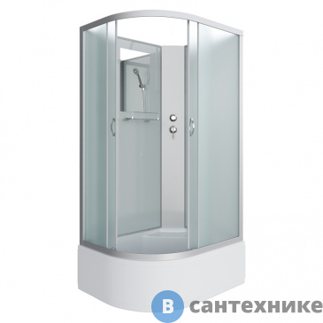 картинка Душевая кабина Niagara NG-2310-14RBK (1200х800х2000) высокий поддон, стекло матовое