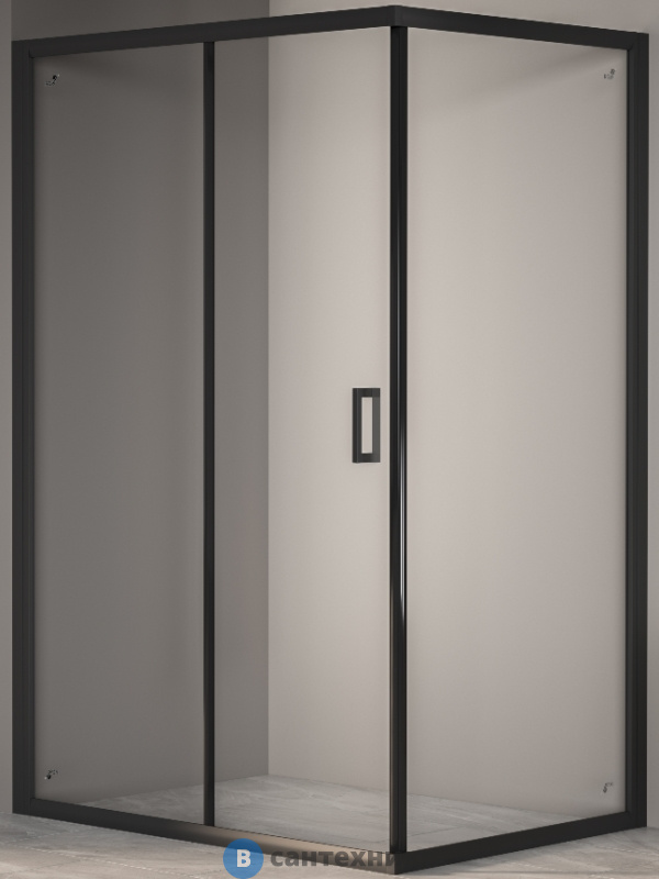 Душевой уголок RGW PA-245B чёрный/Прозрачное/6 мм 90*100*190 (410824590-14), без поддона