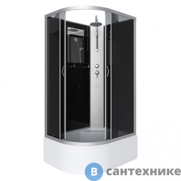 картинка Душевая кабина Niagara NG-2510-14RBKT (1200х800х2150) высокий поддон, стекло тонированное
