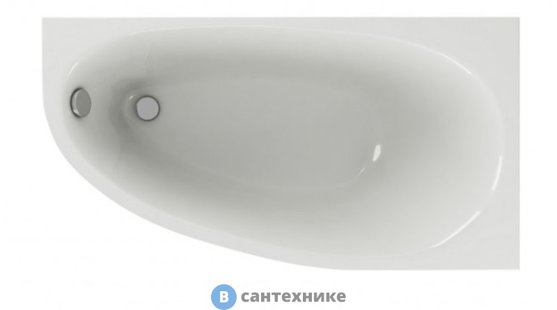 Ванна акриловая AZARIO KAPRIS 170*90 см правая, асимметричная (AV.0061170), без каркаса и сифона