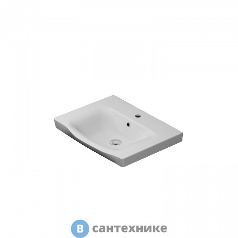Раковина AM.PM Like M80WCC0652WG мебельная, керамическая, 65 см, встроенная, белый, глянец