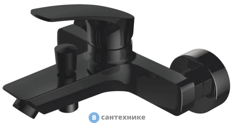 Смеситель Aquanet AF330-20B Static для ванны, чёрный матовый (261822)