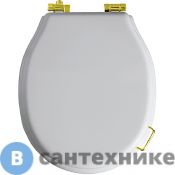 Сиденье SIMAS Lante для унитаза, с ручкой, белый/золото (микролифт) (LA007bi/oro)