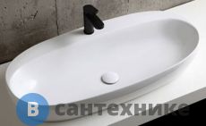 Раковина AZZURRA ELEGANCE CIRCLE накладная 90х44 см с 1 отв. под смеситель, белый (ELLA090440CMBI/(ECI90M bi)*1)