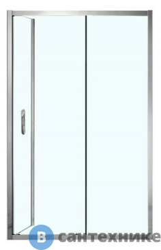 картинка Душевое ограждение AZARIO MILTON 1200*800*2000, без поддона, (раздвижная), открывание направо, стекло 6 мм, покр. профиль серебро (AZ-ND1131 R 1200)