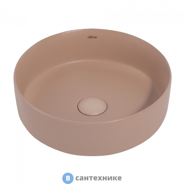Раковина ABBER Bequem AC2108MBB бежевая матовая накладная