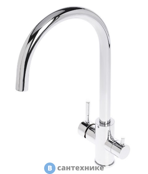 Смеситель Agger Zest A0700700 для кухни 2х1 с возможностью подачи фильтрованной воды, хром