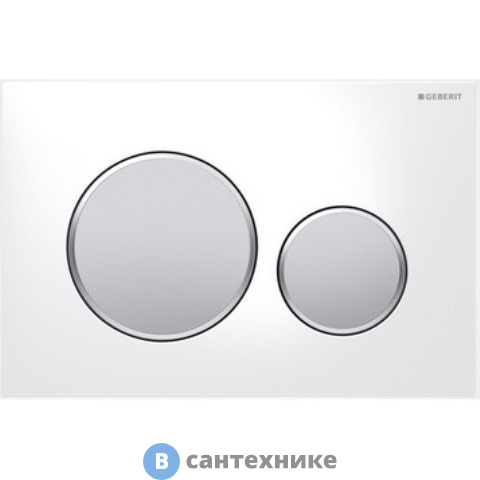 Клавиша смыва Geberit 115.882.KL.1 SIGMA20 двойной смыв (белый/матовый/матовый хром)