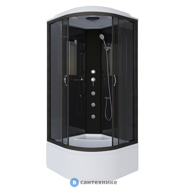 Душевая кабина Niagara NG-6508-14G (900х900х2150) высокий поддон, стекло тонированное