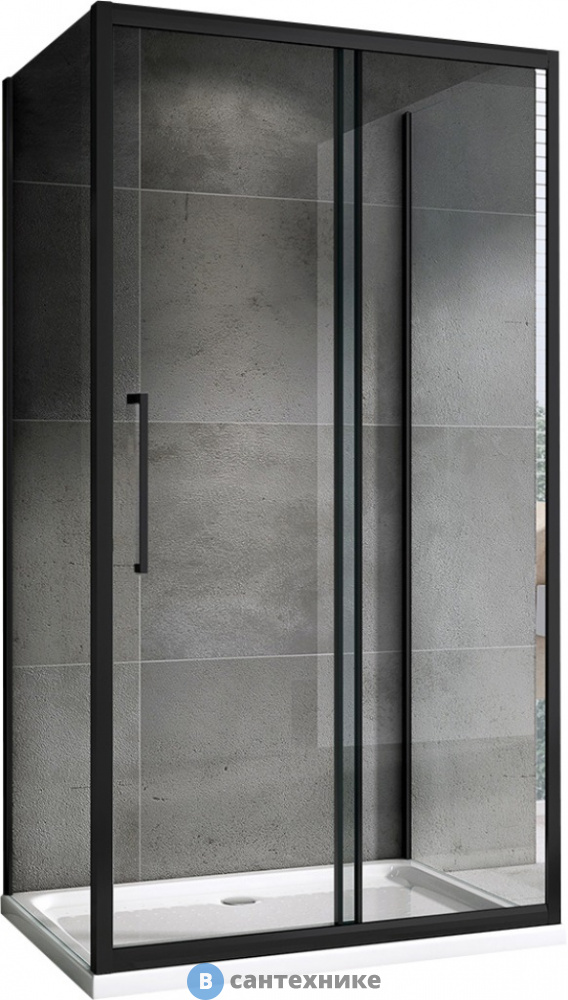 Душевой уголок ABBER Schwarzer Diamant AG30120BH-S85B-S85B 120*85*195, без поддона