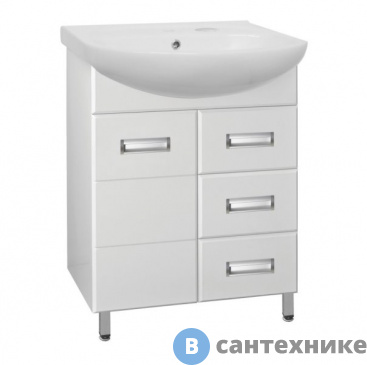 картинка Тумба под раковину Style line Ирис-65 (3 ящика) (4650134471540)