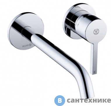 картинка Смеситель Kludi 202450515 NOVA FONTE Pura однорычажный для раковины, внешняя часть, излив 230 мм