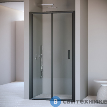 картинка Душевая дверь RGW PA-21B 120*190 Чёрный/ Прозрачное (06082112-14)