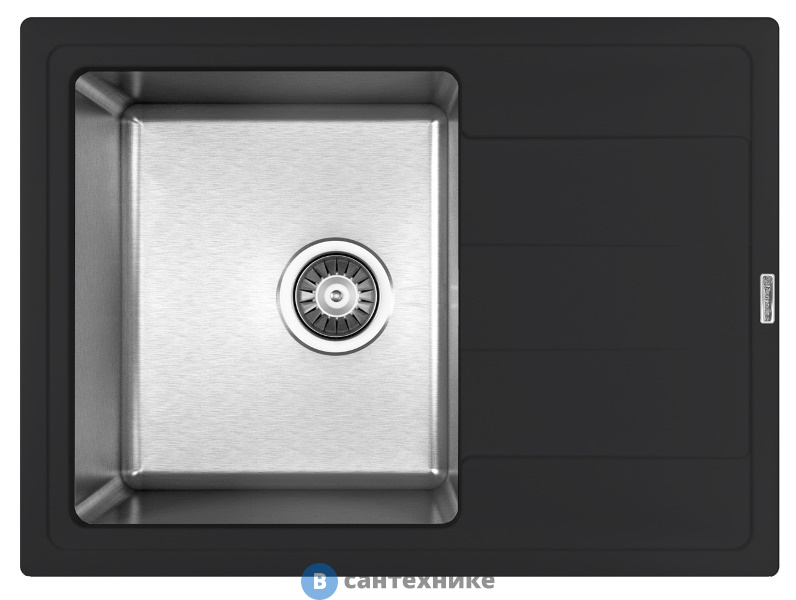 Кухонная мойка FLORENTINA Комби 650, антрацит FSm (21.390.B0650.302)