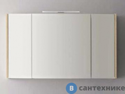 картинка Зеркальный шкаф CERASA Velvet/Movida 120х63х17 см, двухстороннее зеркало, 3 дверки, 4 стеклянные полки, Tavolato Biscotto (S71 762 C0 Tavolato Biscotto)