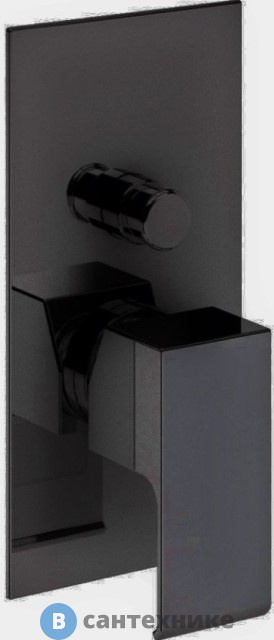 Смеситель Cezares PORTA-VDIM-NOP встраиваемый для душа с переключателем, чёрный матовый