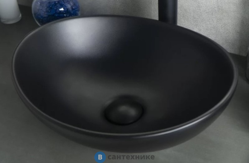 Раковина GID-ceramic Nc901 накладная, чёрный (410х340)