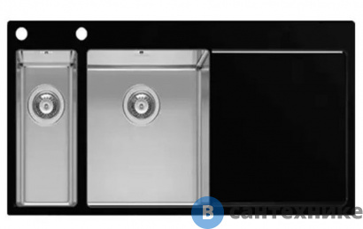 картинка Кухонная мойка IMENZA Charisma 1/2 1B 1D (100X52) чёрная левая (IV1511110E)