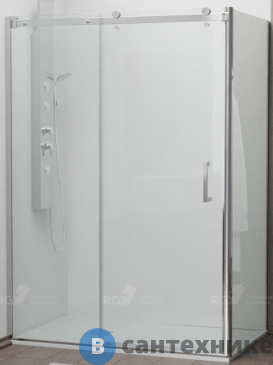 картинка Душевой уголок RGW TO-44 (TO-14 + Z-050-2) хром/Прозрачное/8 мм 180* 90*195 (02074489-11), без поддона