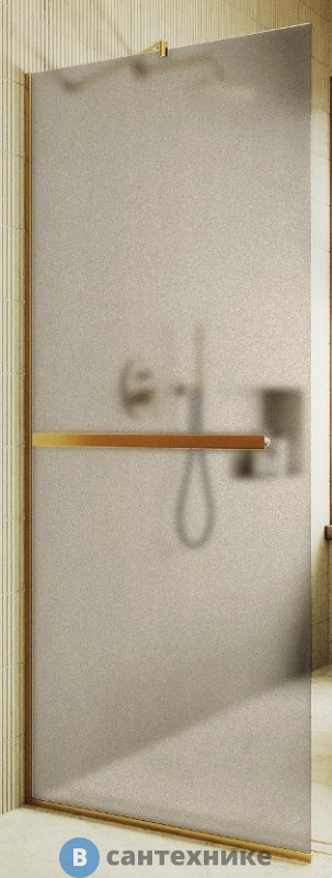 Душевая перегородка в профиле MaybahGlass 1950*790 Стекло 8 мм Бронза матовая +Полотенцесушитель (MGD-728-3у)