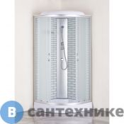 Душевая кабина Loranto CS-6690-13FW 90*90*215 белый кирпичный узор, матовое стекло, профиль хром