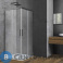 картинка Душевой уголок Vincea Soft VSS-3SO900CLGM, 900*900, вороненая сталь, стекло прозрачное