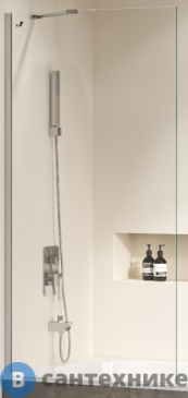 картинка Шторка на ванну RGW SC-150 хром/Прозрачное/6 мм 80*150 (351115008-11)