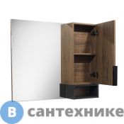 Зеркало-шкаф Comforty Штутгарт-90 дуб тёмно-коричневый