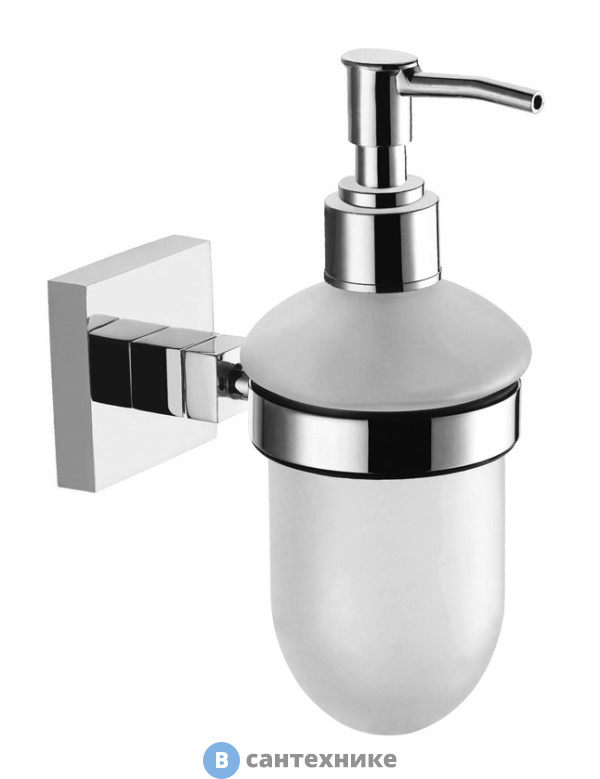 Дозатор AZARIO RINA для жидкого мыла стеклянный, хром (AZ-87012)