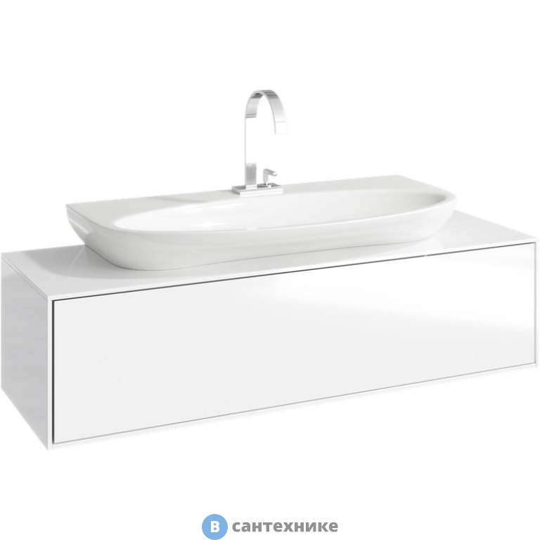Тумба под раковину Aqwella GENESIS 120 GEN0112W (подвесная, белый глянец)