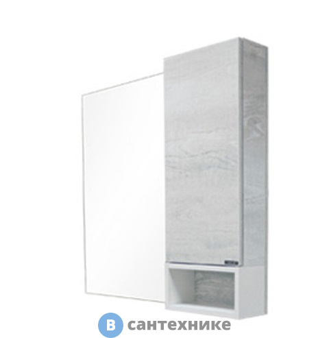 Зеркало-шкаф Comforty Прага-90 дуб белый