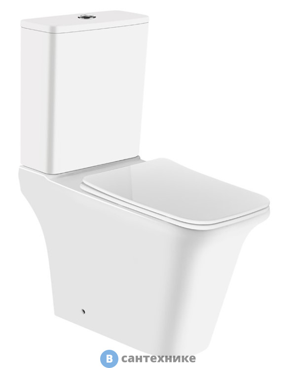 Унитаз с бачком AZARIO AVERO AZ-3121 безободковый, с сиденьем микролифт