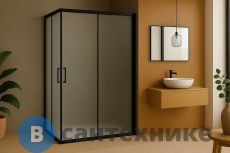 Душевой уголок Royal Bath RB HPD-C-BL 115x85x200 (матовое) (RB85115HPD-C-BL) без поддона