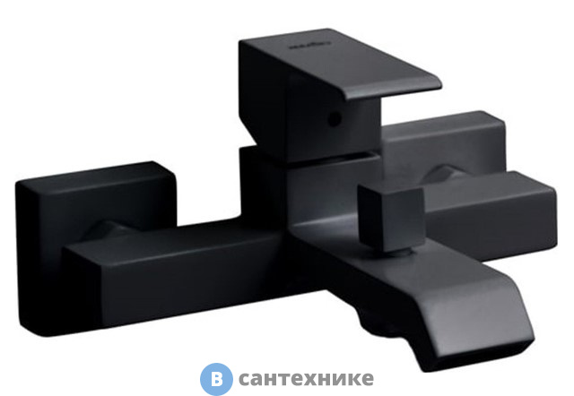 Смеситель Cezares PORTA-VM-NOP для ванны и душа, чёрный матовый