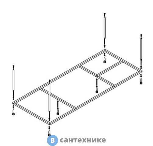 Металлический каркас для акриловой ванны Cezares PLANE-190-80-MF-R