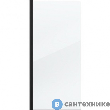 картинка Шторка на ванну Bravat ALFA BG070.1501BM с одной распашной дверью 700х1500 мм профиль матовый чёрный