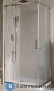 картинка Душевой уголок BelBagno LUCE-AH-2-100/80-C-Cr без поддона