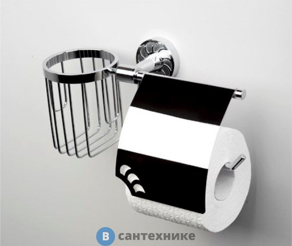 Держатель туалетной бумаги WasserKRAFT Isen K-4059 и освежителя металл, хромоникелевое покрытие