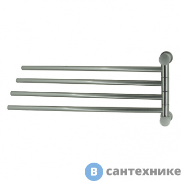 картинка Держатель WasserKRAFT K-1034NICKEL полотенец четверной