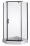 Душевой уголок Parly ZPE911B (90*90*195) пентагональное, прозрачное стекло без рисунка, низ. поддон