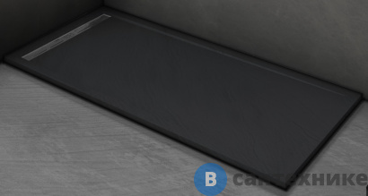 картинка Душевой поддон WELTWASSER WW TRS 14090 STONE-BL Черный 1400х900х30 мм