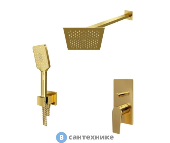 Верхний душ WasserKRAFT A55201 встраиваемый комплект