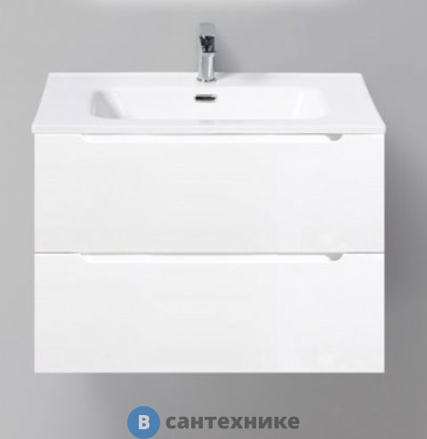 Тумба под раковину BelBagno 71 см ETNA-700-2C-SO-BL-P подвесная с двумя выкатными ящиками, Bianco Lucido