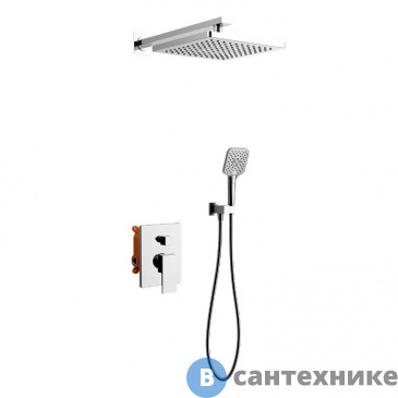 картинка Душевой комплект Vincea Next VSFW-1N1CH, встраиваемый, 2 режима, регулятор давления, 25 см верх душ, хром