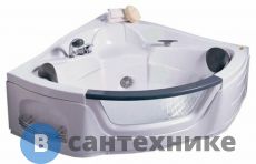 Акриловая ванна APPOLLO TS-0920 (135х135х58) /с подголовниками, слив-перелив/
