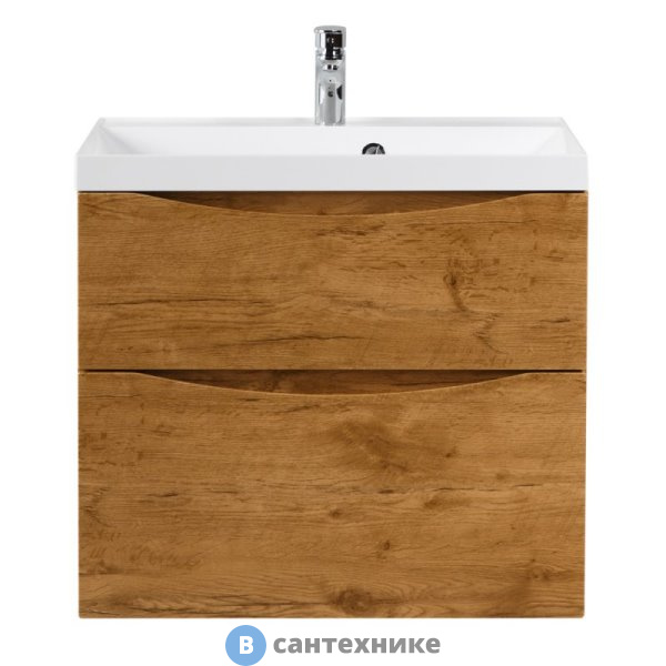 Тумба под раковину BelBagno MARINO-H60 подвесная с двумя выкатными ящиками, Rovere Nature, 600x450x600, MARINO-H60-600-2C-SO-RN-P