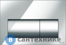Кнопка смыва Cersanit PRESTO, хром блестящий, универсальная, (P-BU-PRE/Cg)