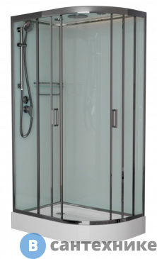 картинка Душевая кабина Frank F412L Brilliant левосторонняя низкий поддон